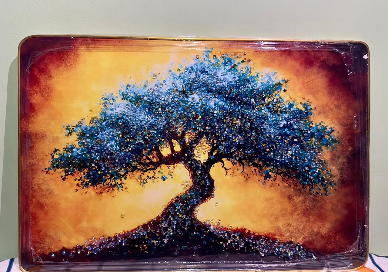 Celestial Tree Crystal Art Tray
