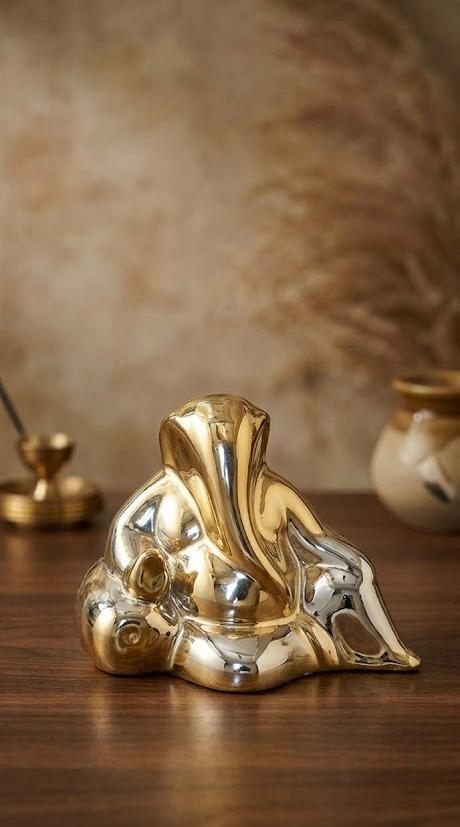 Gold Ganesha Figurine