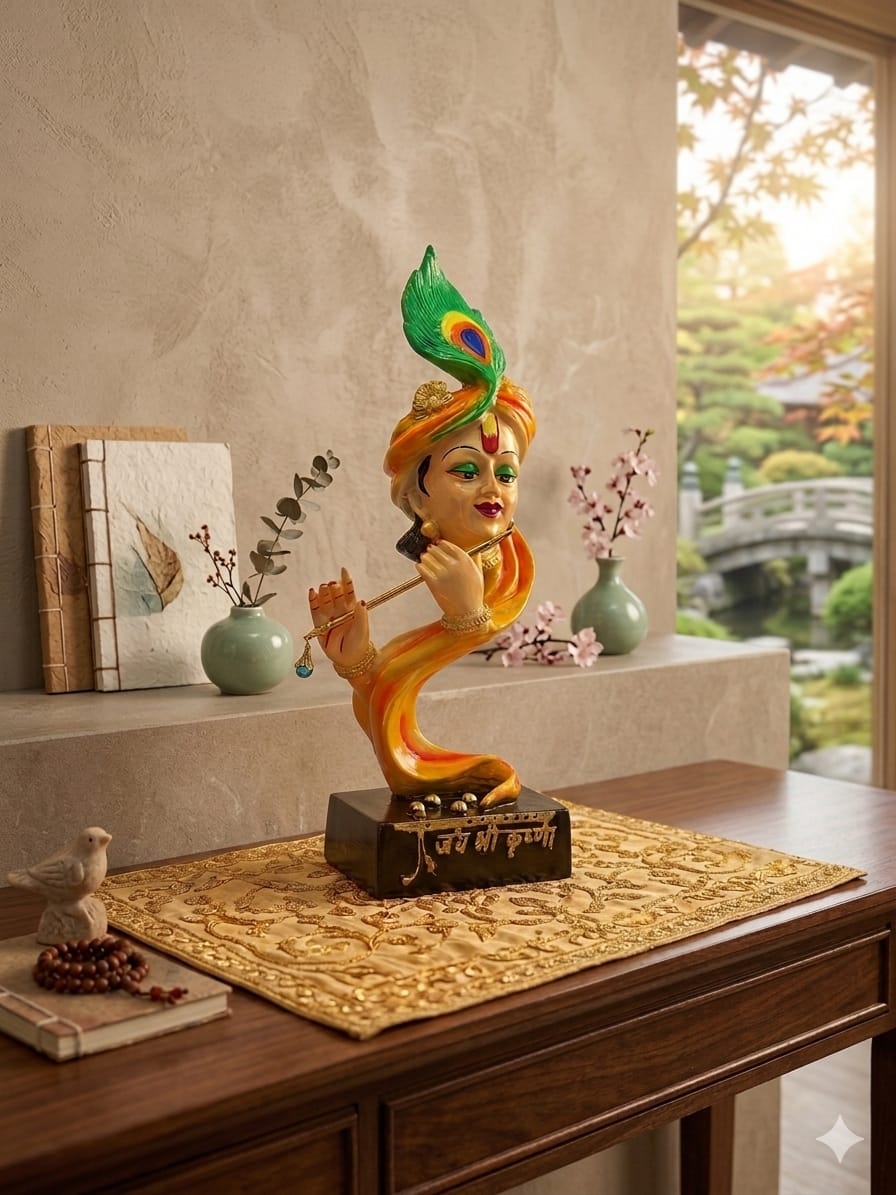 Divine Krishna Flute Idol