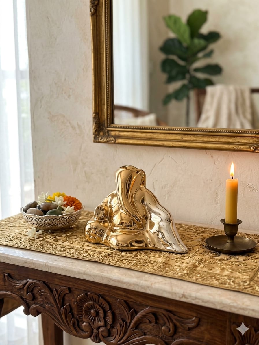 Gold Ganesha Figurine