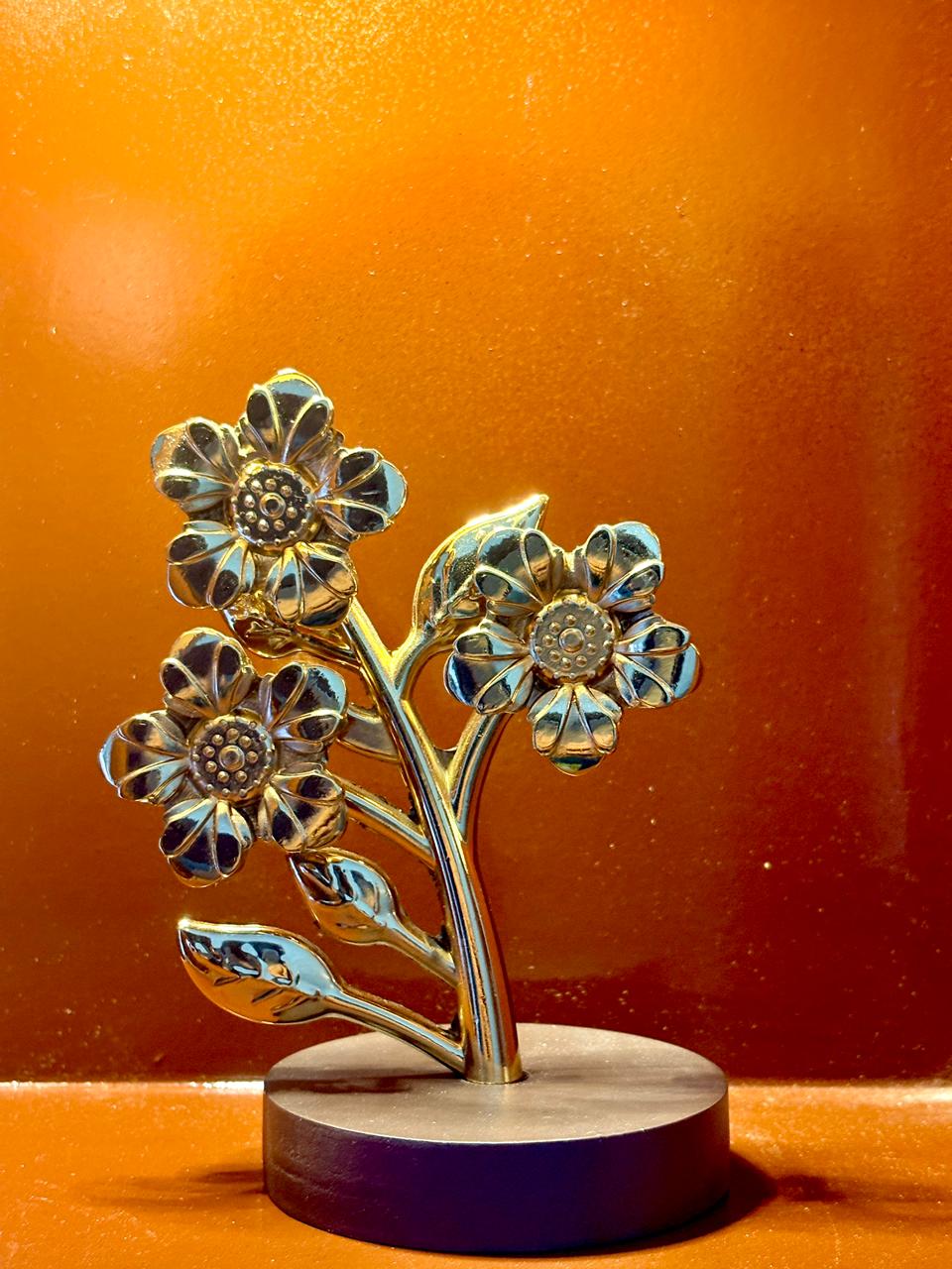 Golden Blossom Flower Decor ( set of 3)